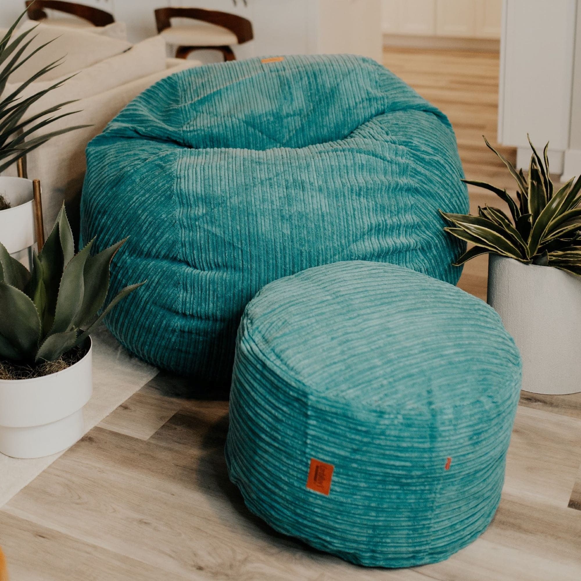 Pouf Footstool - Terry Corduroy